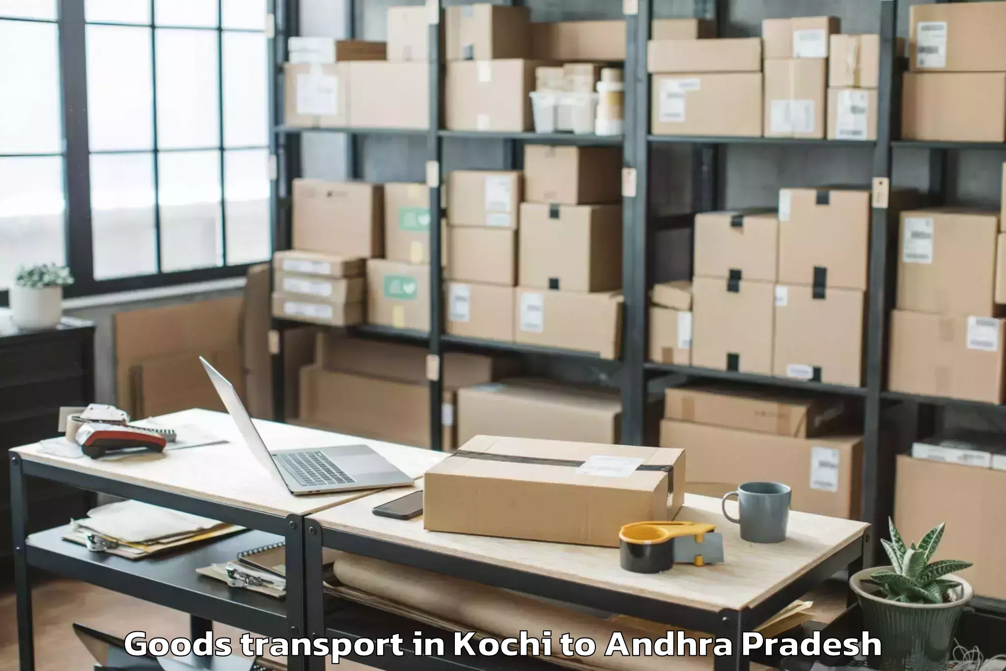 Affordable Kochi to Mamidikuduru Goods Transport